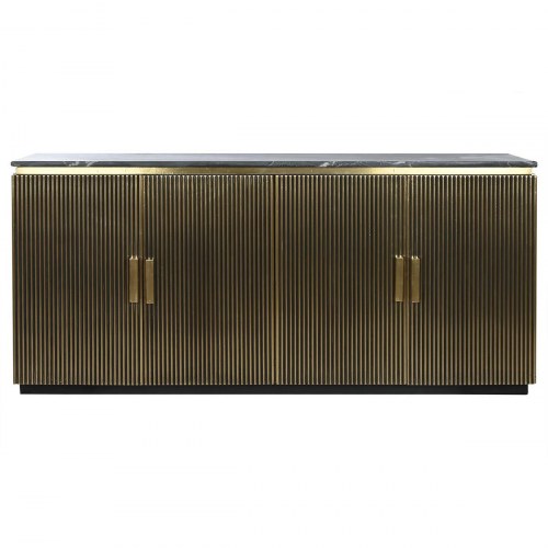 Skænk kobber med marmorplade 180 x 40 x 85 cm