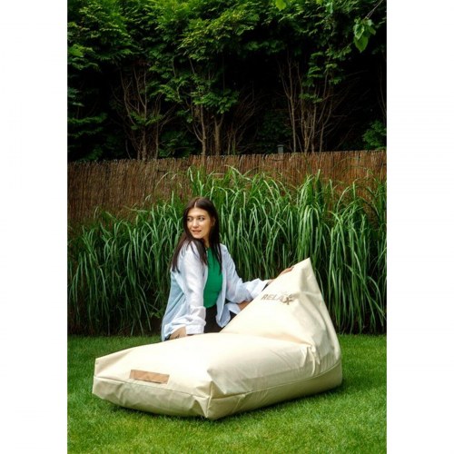 GO GIFT sækkestol/puf XXL - Beige Oxford, vandafvisende