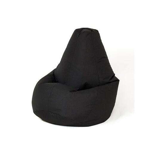 GO GIFT sækkestol/puf - Sort, 130 × 90 cm, pæreformet (XL)