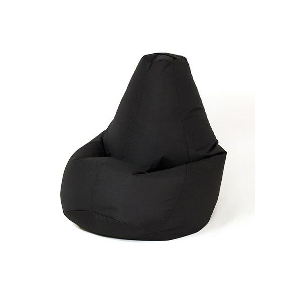GO GIFT sækkestol/puf - Sort, 130 × 90 cm, pæreformet (XL)