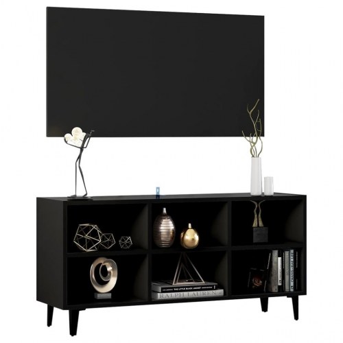 Tv-skab med metalben 103,5x30x50 cm sort