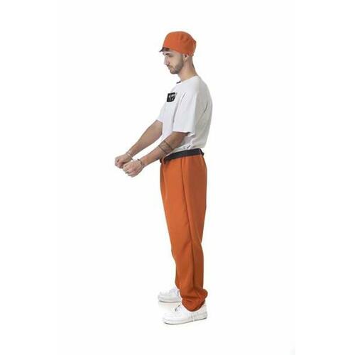 Orange fange kostume til voksne - Mand XL