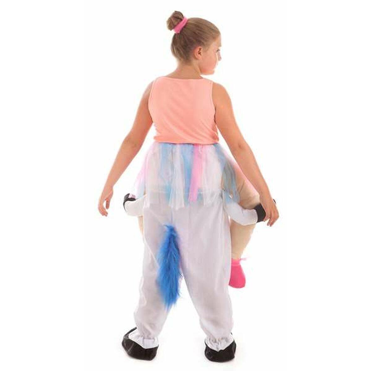 Carnival børnekostume 7-9 år - Unicorn med ballerina på skuldrene