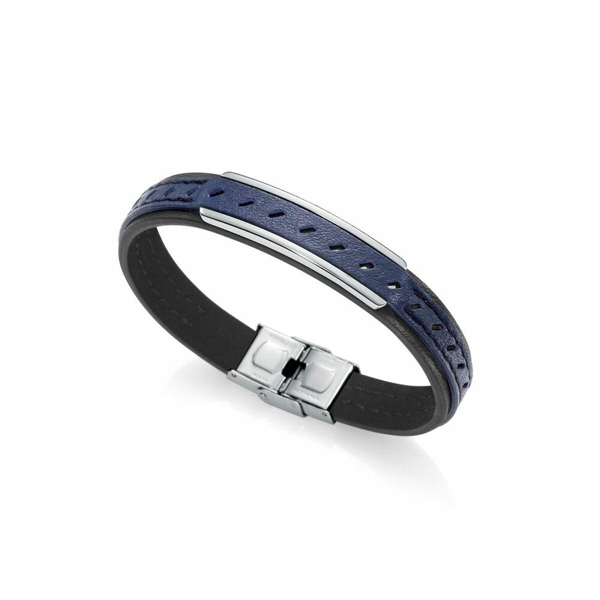 Armbånd til mænd, blå/sort - 21,5 cm