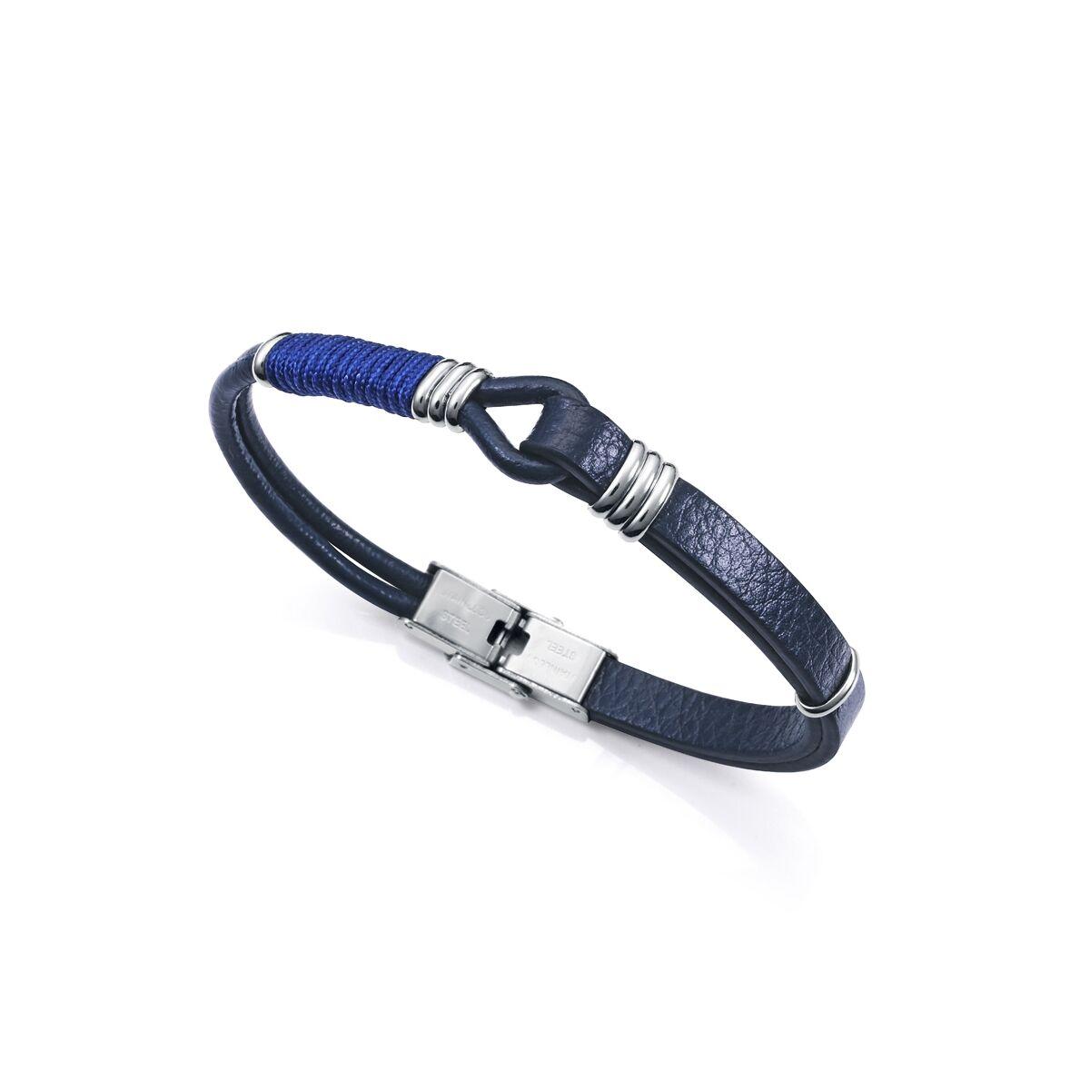 Armbånd til mænd - blå, Sterling sølv 925