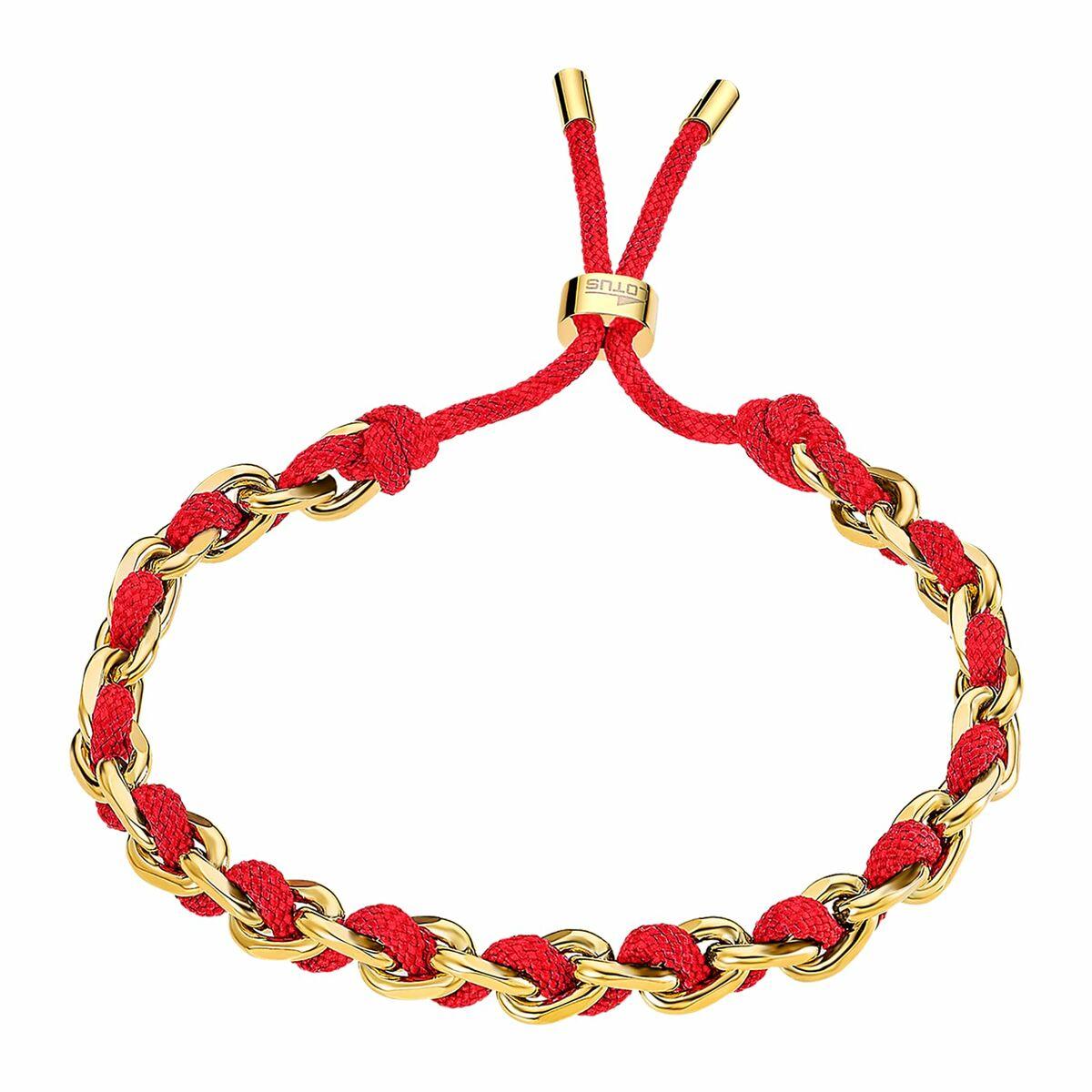 Lotus LS2378-2/3 armbånd til kvinder - rød snor og guldfarvet kæde
