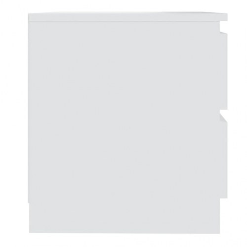 Sengeborde 2 stk. - hvid, 50 × 39 × 43,5 cm, konstrueret træ