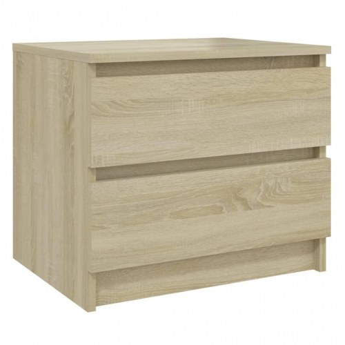 Sengeborde 2 stk. - 50 × 39 × 43,5 cm i konstrueret træ, sonoma-eg