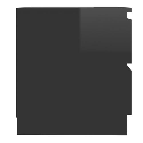 Sengeskab 50x39x43,5 cm spånplade sort højglans