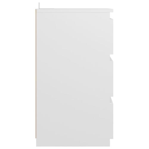 Sengeskabe 2 stk. 40x35x62,5 cm spånplade hvid