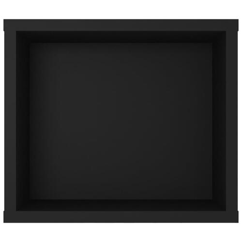 Væghængt tv-bord 100x30x26,5 cm konstrueret træ sort