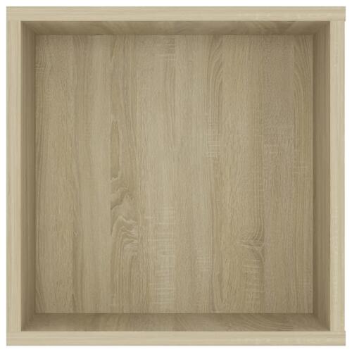 Væghængt tv-bord 102x35x35 cm konstrueret træ sonoma-eg