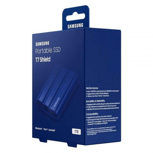 Samsung T7 Shield ekstern SSD 1 TB - blå (MU-PE1T0R)