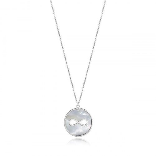 Halskæde til kvinder - rund vedhæng med uendelighedstegn