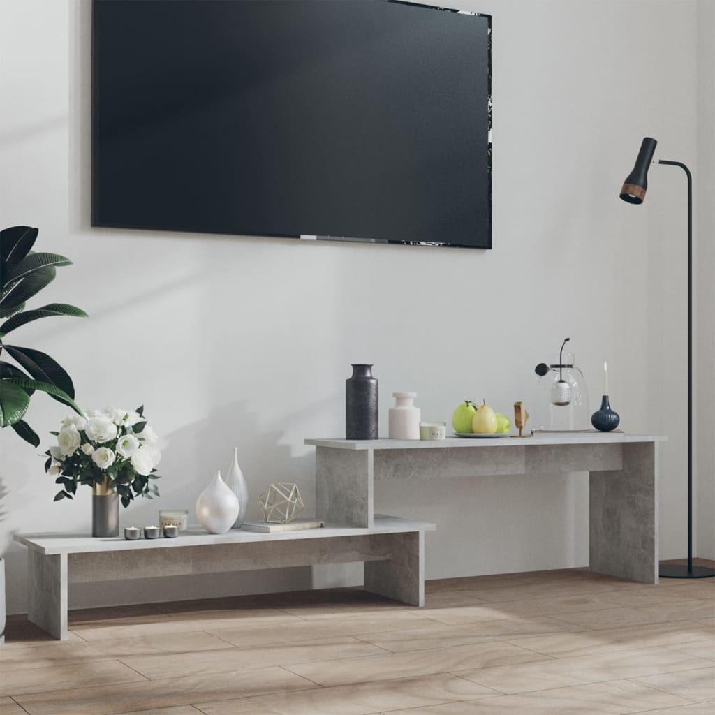 Tv-bord 180x30x43 cm konstrueret træ betongrå