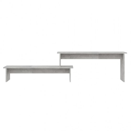 Tv-bord i konstrueret træ 180×30×43 cm - betongrå, justerbar tophylde
