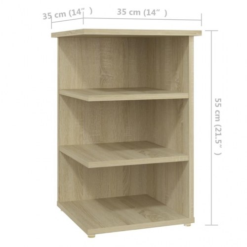 Sideskab 35×35×55 cm i konstrueret træ - sonoma-eg
