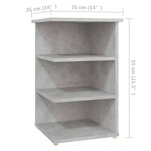 Sideskab 35x35x55 cm konstrueret træ betongrå