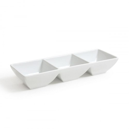 Serveringsfad med 3 rum - Jimena 27 × 9,3 × 4,7 cm (24 stk.)