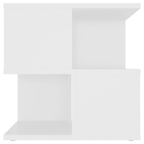 Sidebord 40x40x40 cm konstrueret træ hvid