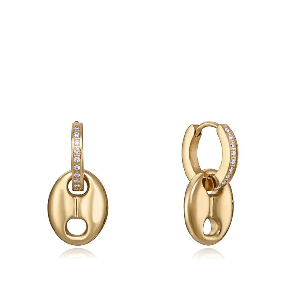 14076E01012 øreringe til kvinder - elegante hoops med vedhæng