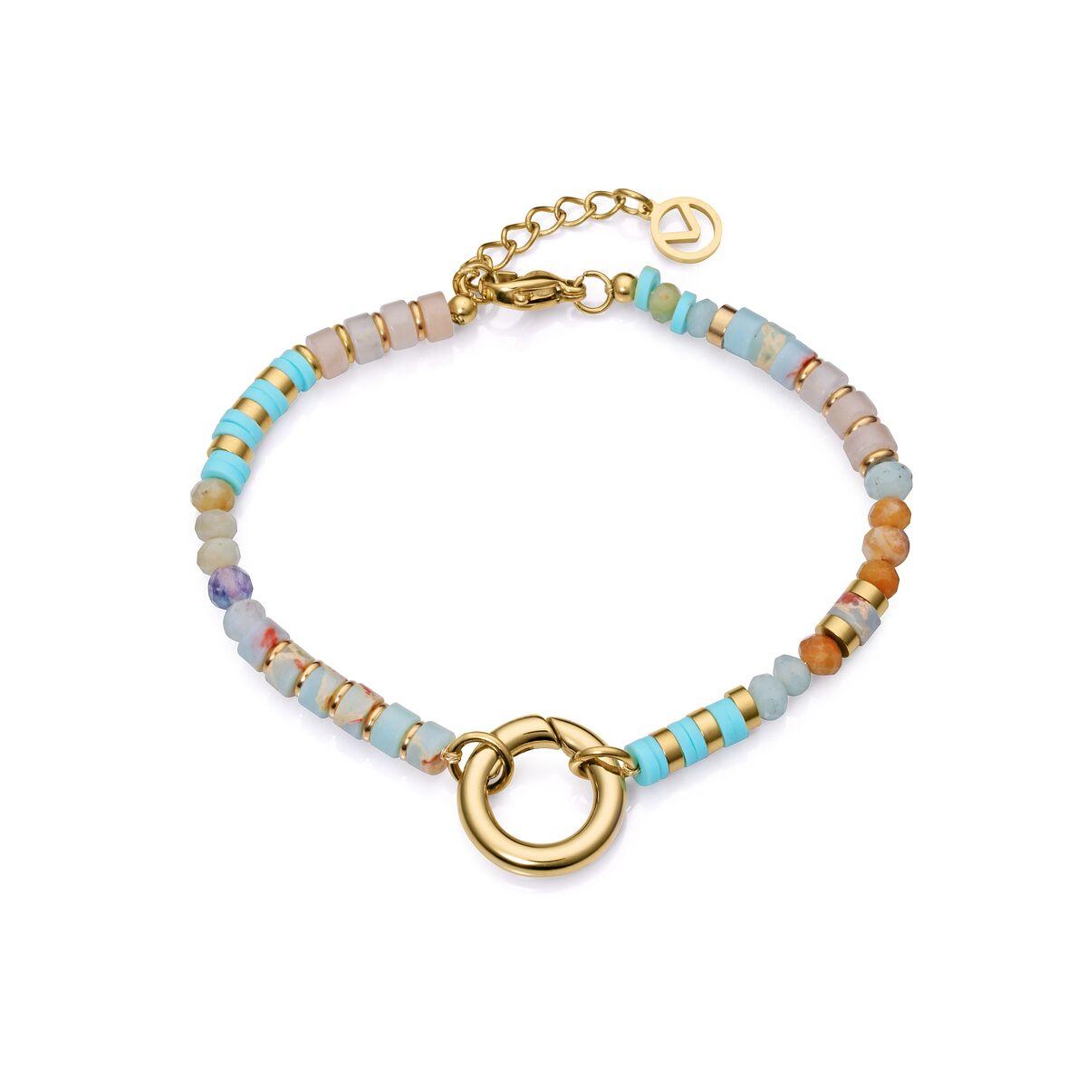 Armbånd til kvinder 14049P01012 - perler og guldtonet ring