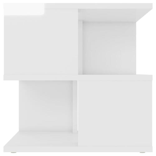 Sidebord 40x40x40 cm spånplade hvid højglans