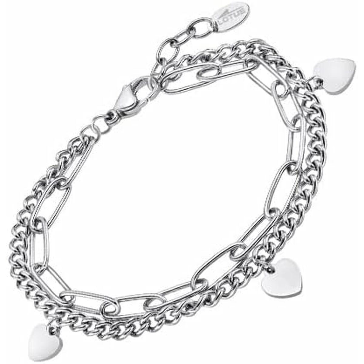 Lotus LS2314-2/1 armbånd til kvinder - sølvfarvet kæde med hjertevedhæng