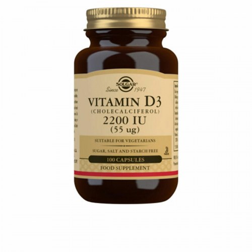 Vitamin D3 Solgar - 100 vegetabilske kapsler