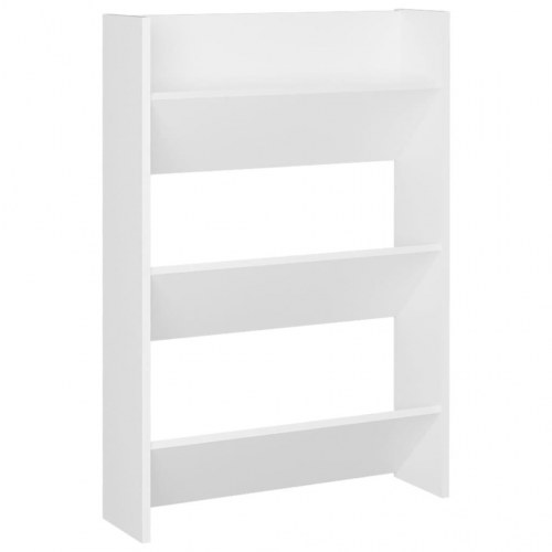 Væghængt skoskab 60x18x90 cm spånplade hvid