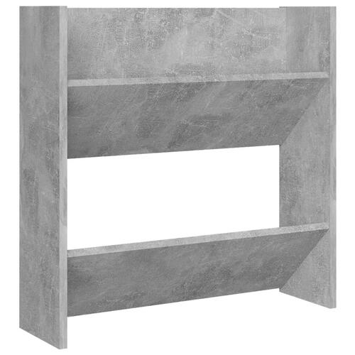 Væghængt skoskab 2 stk. 60x18x60 cm konstrueret træ betongrå