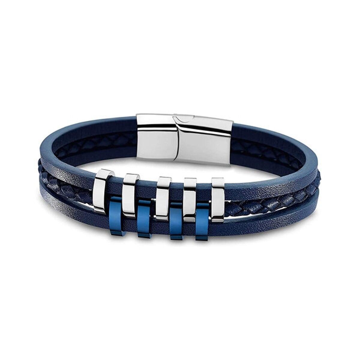 Lotus LS1838-2/2 armbånd til mænd - sølvfarvet detaljer