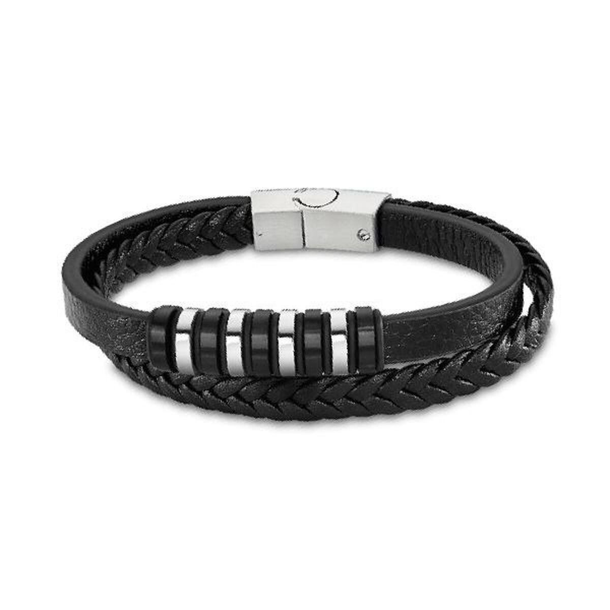 Lotus LS2102-2/1 armbånd til mænd - sølvdetaljer