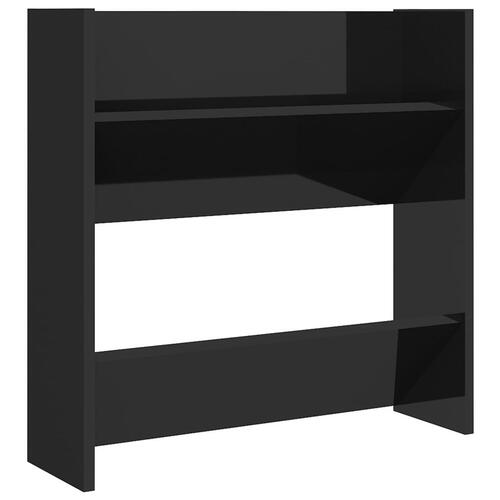 Skoreol til væg 4 stk. 60x18x60cm konstrueret træ hvid højglans