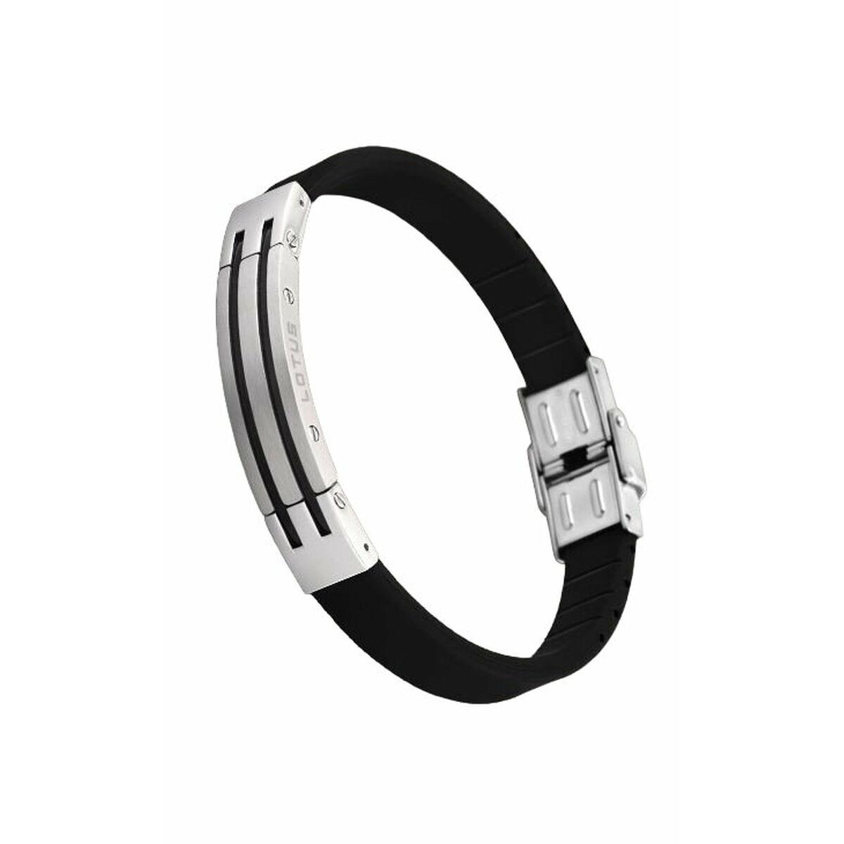 Lotus LS1521-2/2 armbånd til mænd - sort, rustfrit stål