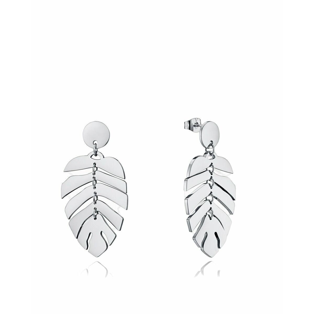 Øreringe til kvinder 15137E01010 - elegante bladformede ørestikker
