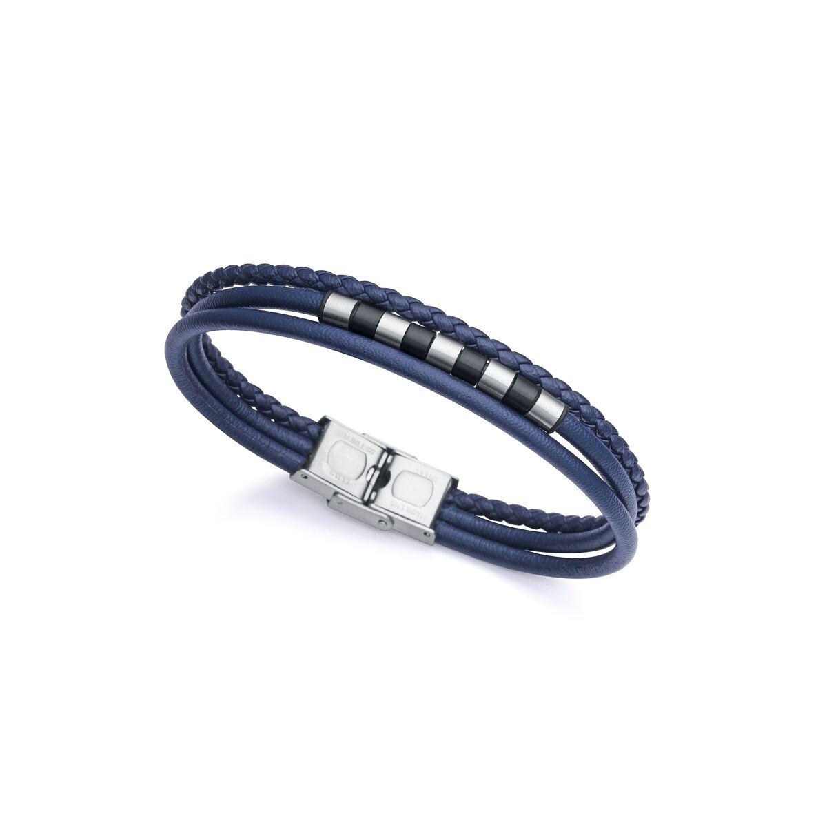 ArmbÃ¥nd til mÃ¦nd 1482P01013 - blÃ¥ lÃ¦derlook