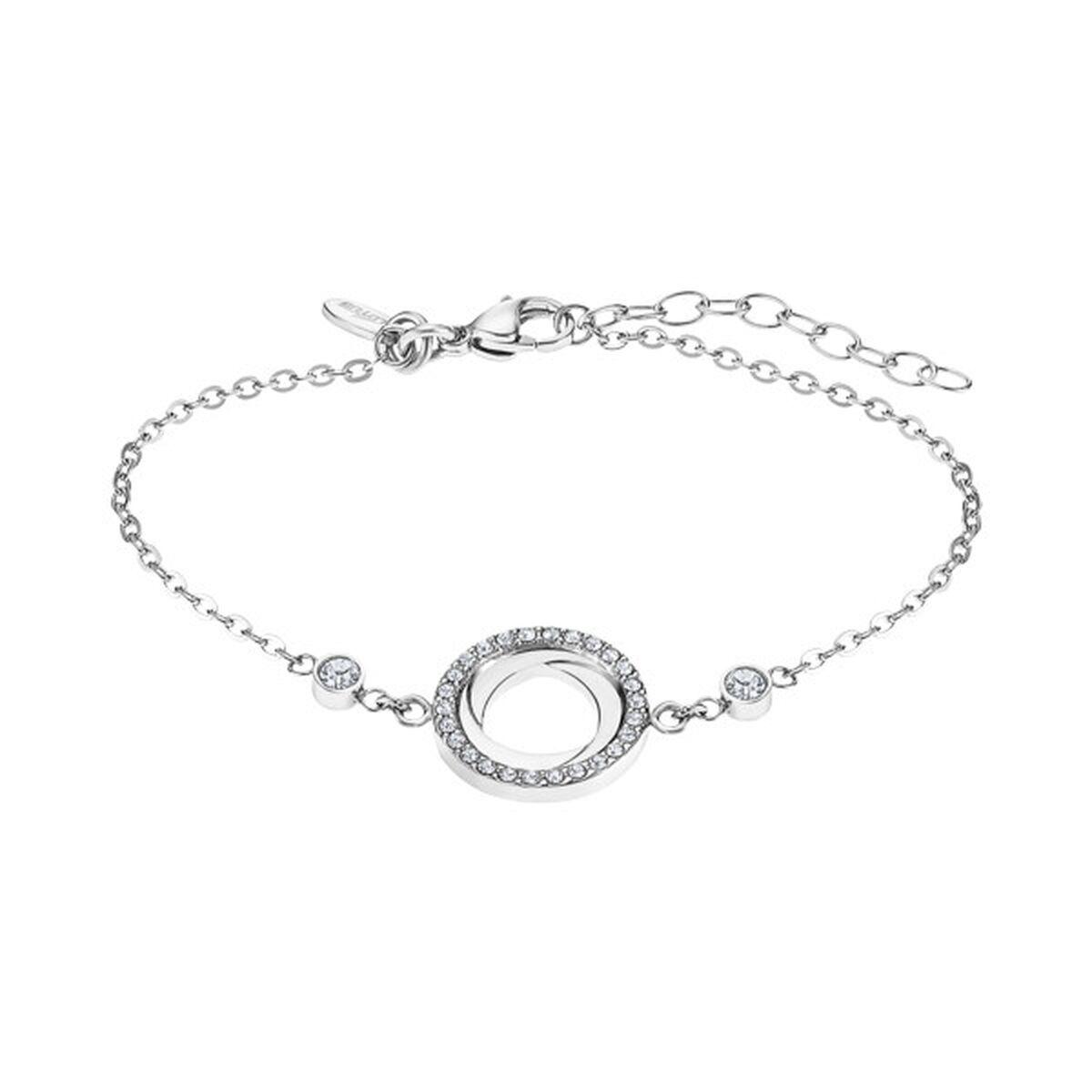 Lotus LS2176-2/1 armbånd til kvinder - hvidt metal med cirkulært vedhæng