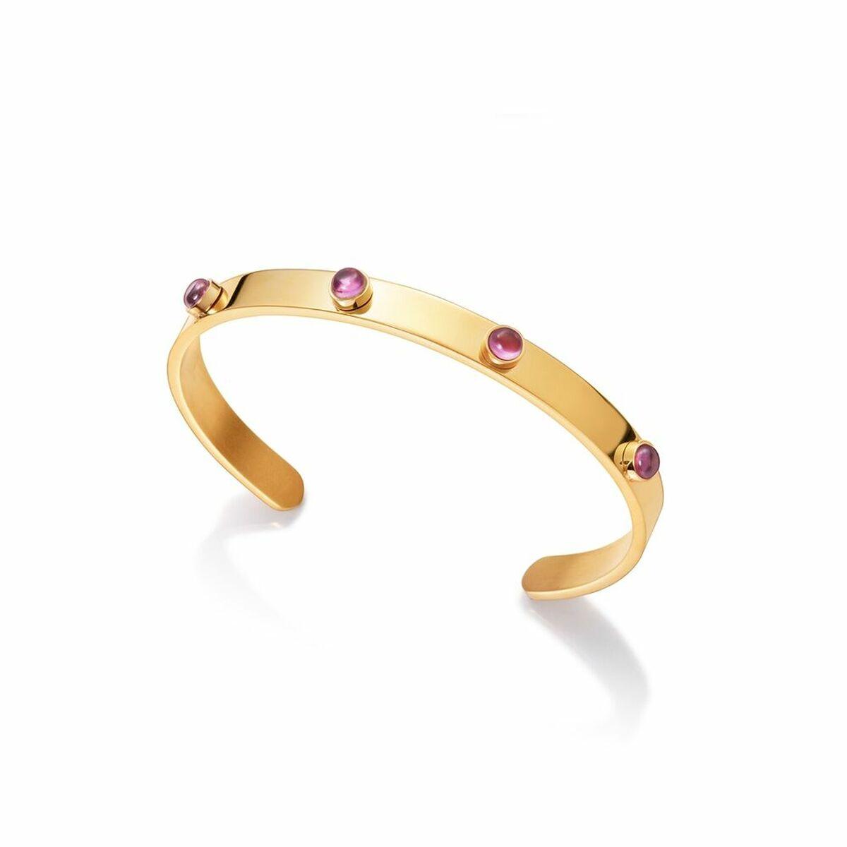 Armbånd til kvinder 75114P01012 - elegant guldfinish med rosa sten