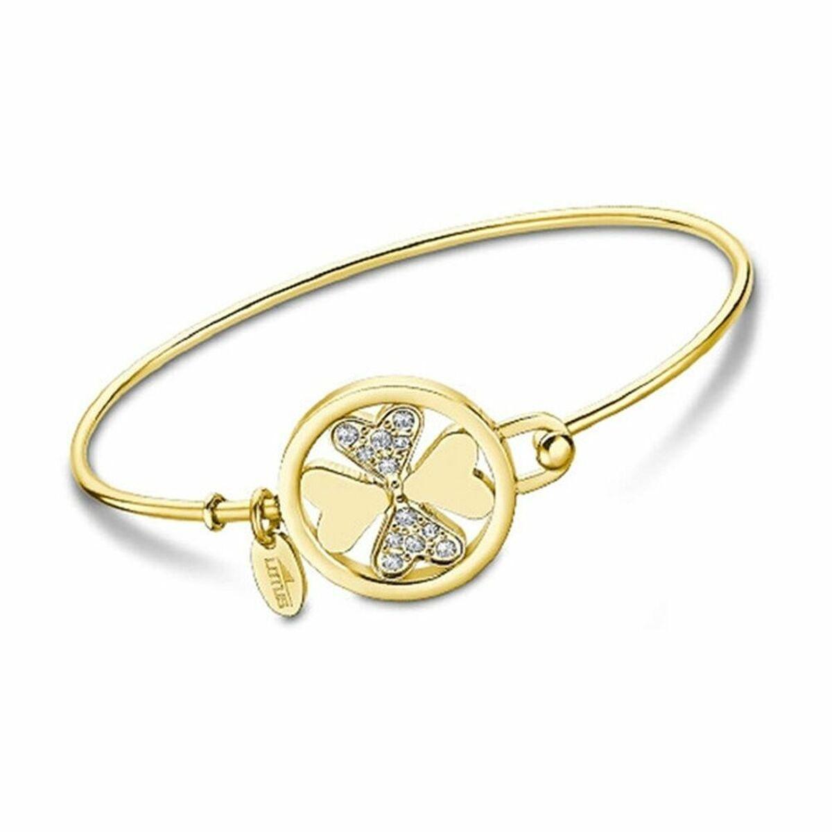 Lotus LS2119-2/1 armbånd til kvinder - elegant guldfarvet med kløvermotiv