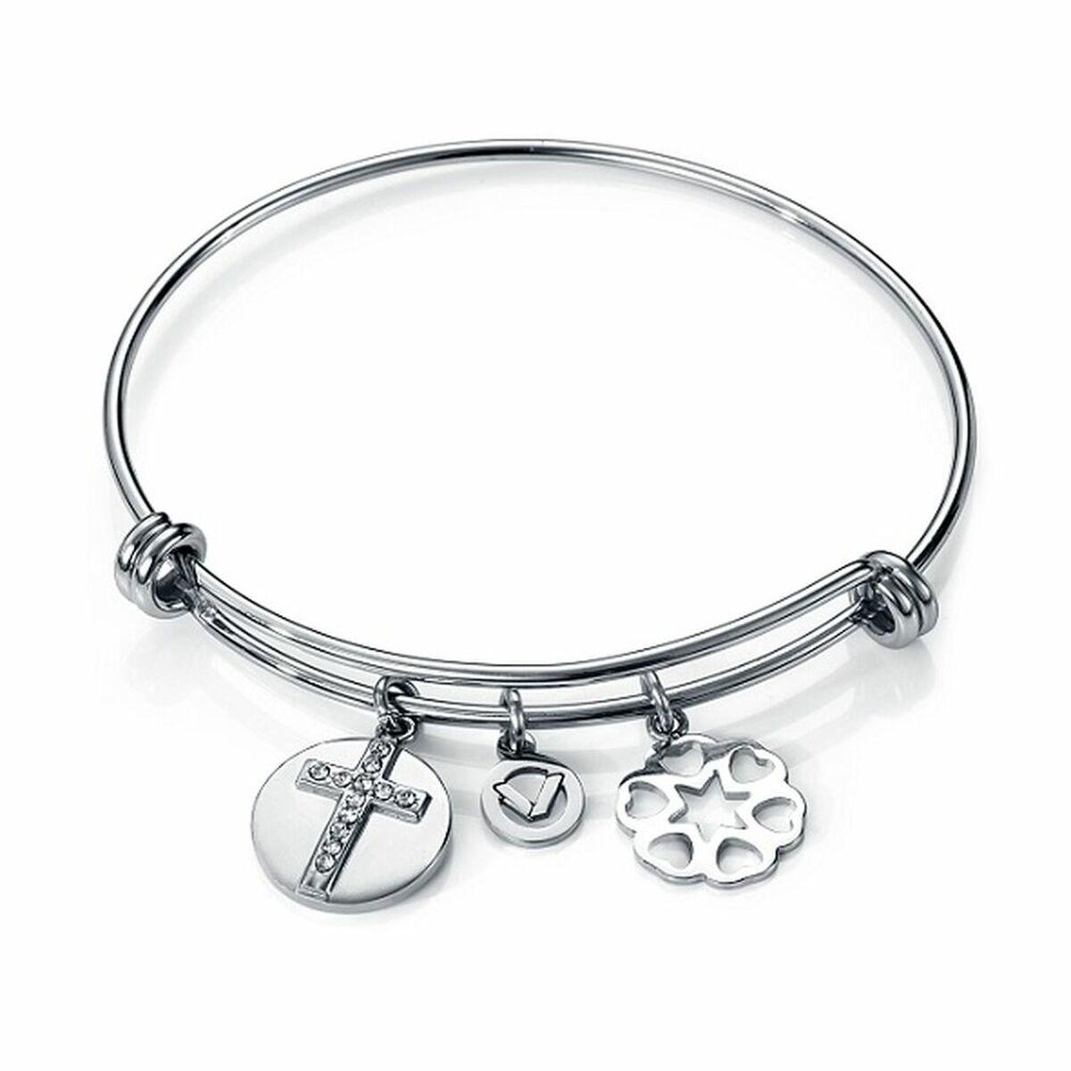 Armbånd til kvinder 90022P01010 - charm armbånd i sølvfarvet look