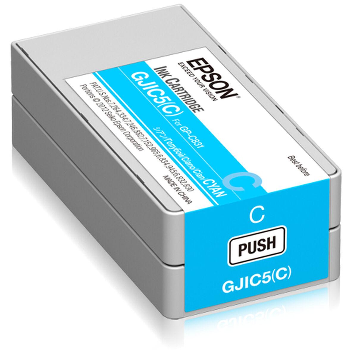 Blækpatron Epson GJIC5C cyan - original billede