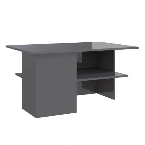 Sofabord 90x60x46,5 cm konstrueret træ grå højglans