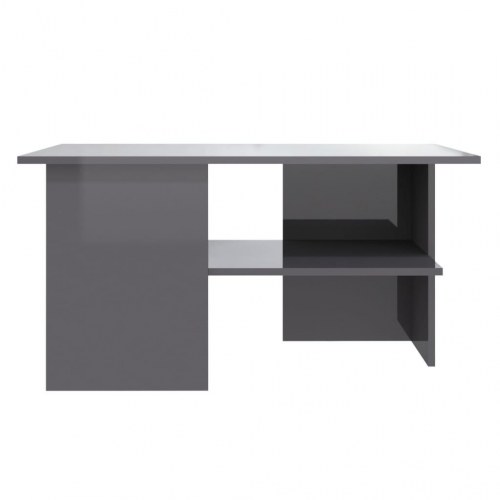 Sofabord 90x60x46,5 cm konstrueret træ grå højglans
