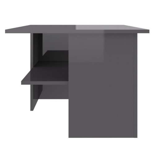 Sofabord 90x60x46,5 cm konstrueret træ grå højglans