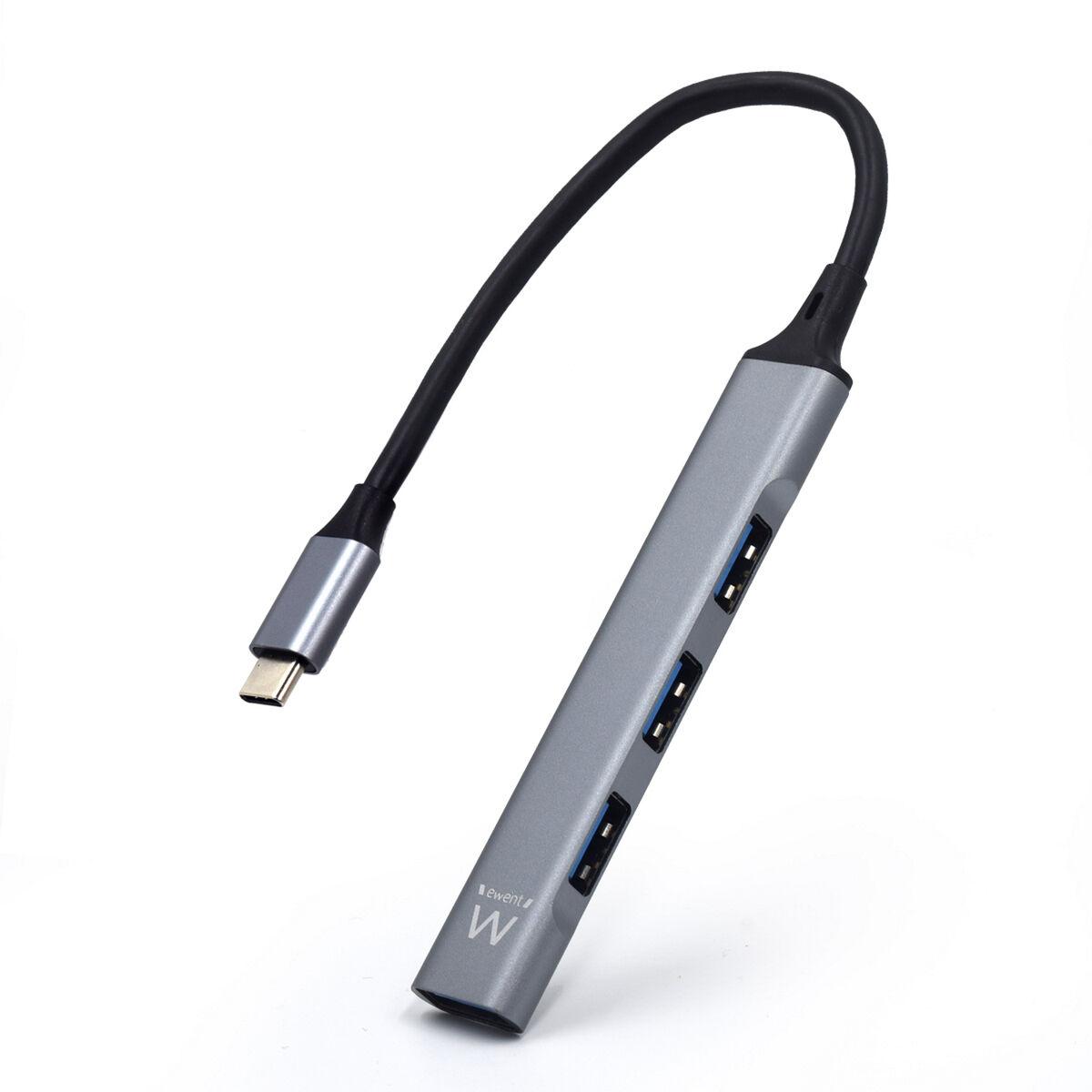 USB-C hub Ewent EW1145 - 4 porte, aluminium