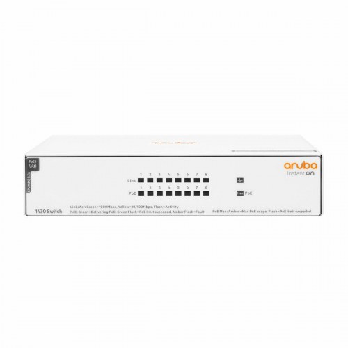 Netværksswitch HPE Aruba Instant On 1430 8-port Gigabit (R8R46A)