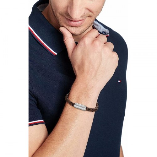 Tommy Hilfiger armbånd til mænd - læder, onesize