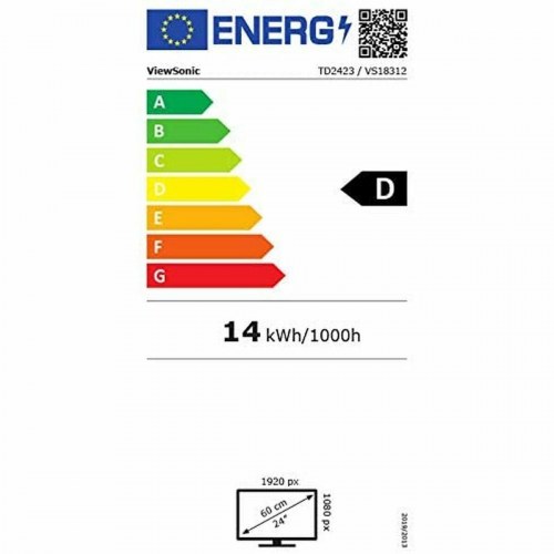 Touchskærm skærm ViewSonic TD2423 24" FHD VA/IPS LED