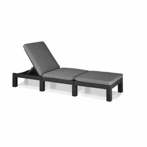 Solstol Allibert by Keter Daytona De Luxe - grå 187 × 58 × 29 cm